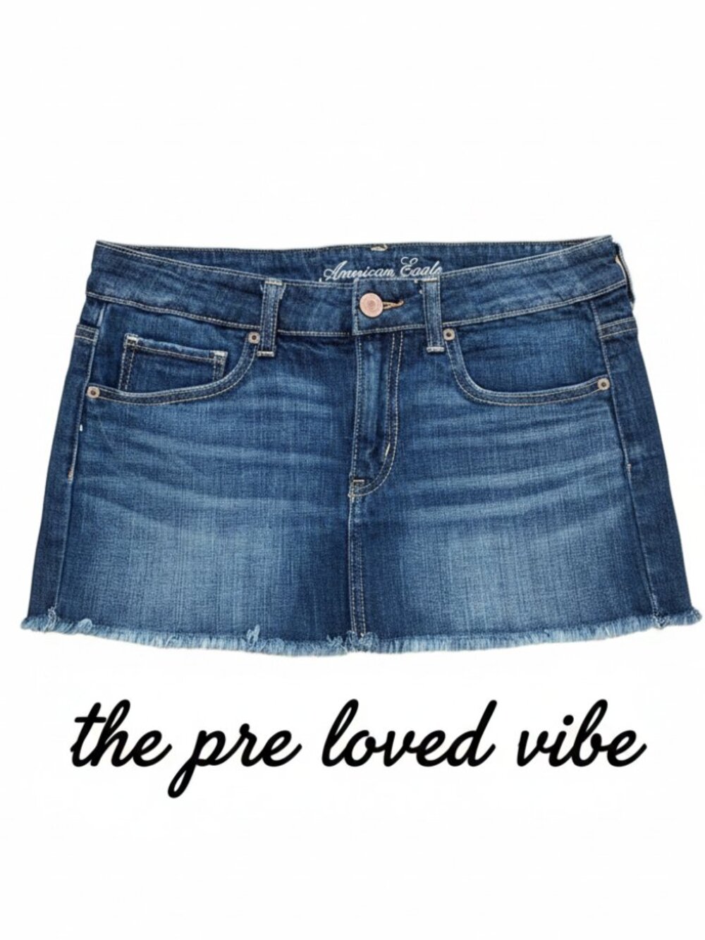 American Eagle's Outfitters Skirt Size 6 Y2K Mini  Blue Jean Denim